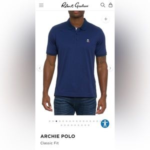 BRAND NEW! Robert Graham - Archie Polo Navy